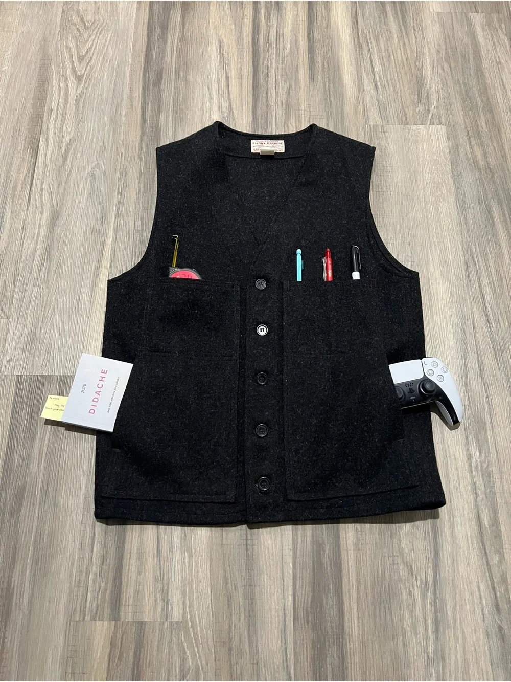 Vintage 80s Filson Mackinaw Virgin Wool Heavy Vest Made in USA